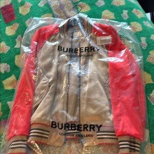 Burberry Red and Gray Jacket